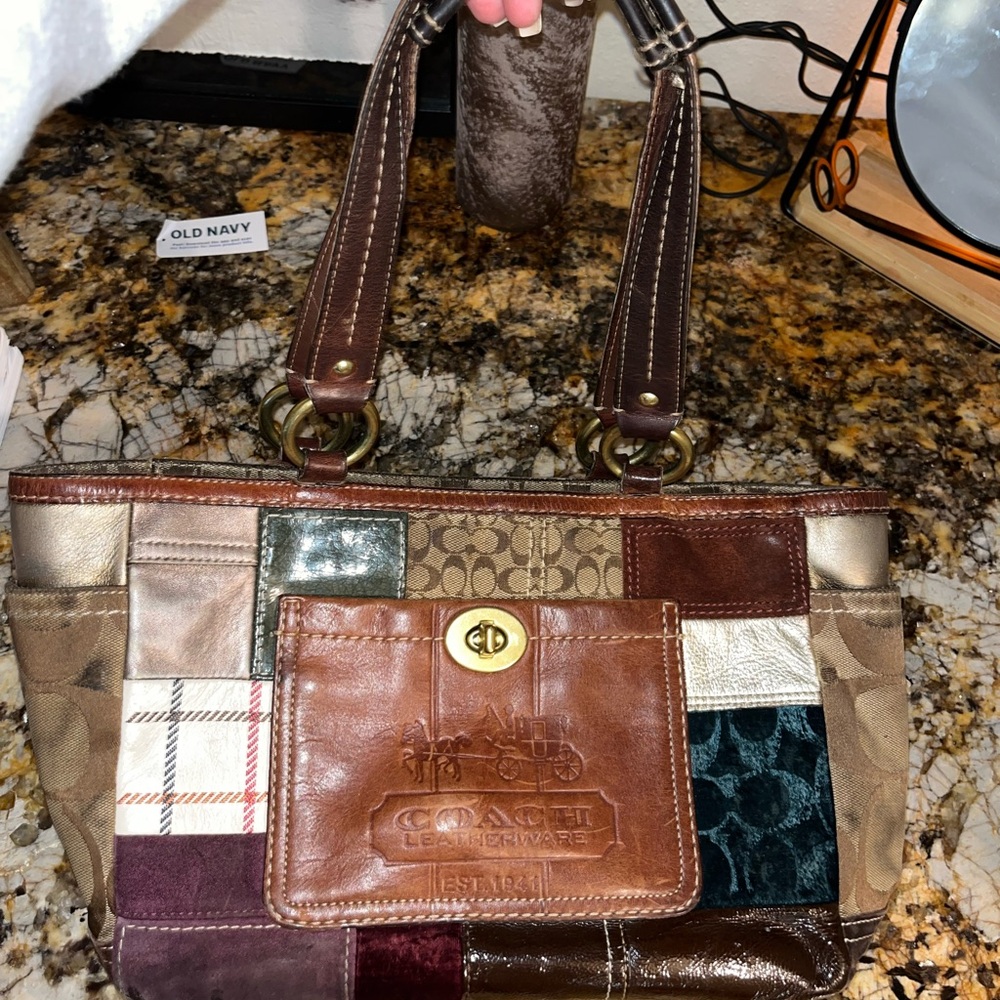 Vintage Coach Patchwork Tote